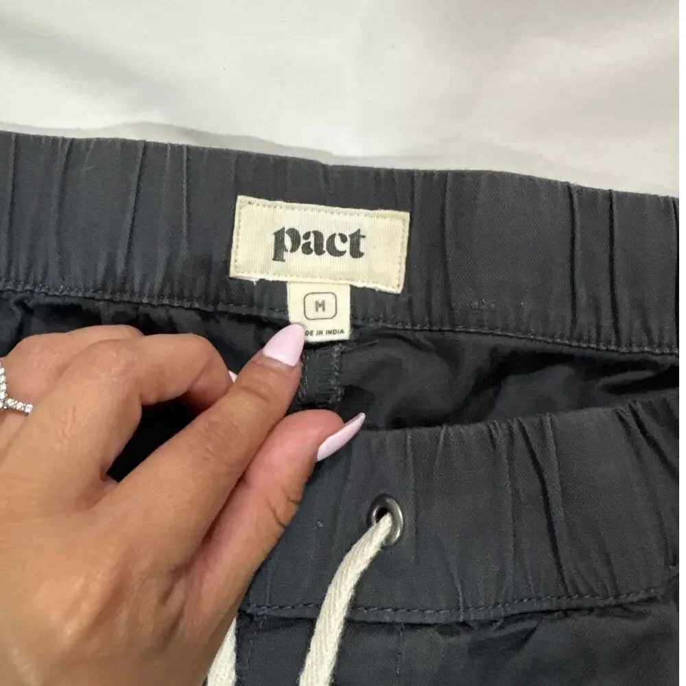 Pact Womens Medium Organic Cotton Daily Pants Drawstring Pull On Outdoors Casual